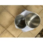 Saladier avec couvercle en inox, thermique double paroi.