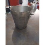 Seau a champagne couleur argent en inox ou pour d�co.