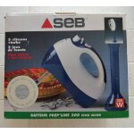 Seb prep'line - batteur à main - 200 watt - blanc / bleu Seb prep'line - batteur à main - 200 watt - blanc / bleu