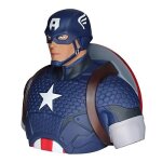 Semic distribution - bbsm003 - tirelire - marvel deluxe bust bank - captain america