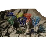 Superbe s�rie de 6 verres a pied  ; roemer ;