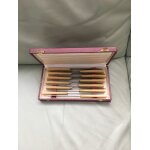 Service de 12 couteaux inox dans ecrin carmin