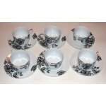 Service 6 tasses avec sous tasses