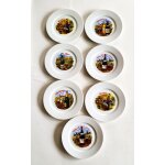 Service 7 assiettes a fromage ou dessert revol porcelaine