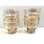 Service de 8 verres coupes coupelles champagne alcool vintage cristal design