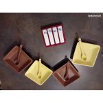 Service asiatique avec 4 portes baguette, 4 coupelles et 4 cuill�res