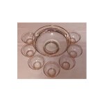 Service circa 1950 a punch, glace, salade de fruits, alcool, liqueur, champagne. . .