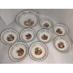 Service a dessert en porcelaine de digoin