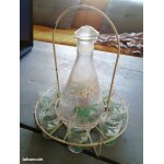 Service a digestif annes 50 60 n. 2 trs bel etat complet 8 verres et carafe et son support en mtal ...