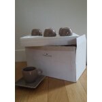 Service expresso 6 tasses taupe