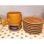 Service a fondue en terre cuite Service a fondue en terre cuite