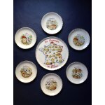 Service a fromages - aoc regions de france - porcelaine Service a fromages - aoc regions de france - porcelaine