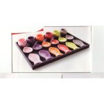 Service gourmand 18 pices neuf cramique dgustation apritif caf dessert bol coupelle vert anis orange ...