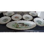 Service a poisson en porcelaine