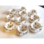 Service porcelaine de limoges 10 tasses + 10 sous tasses a thé ou café motifs roses Service porcelaine de limoges 10 tasses + 10 sous tasses a thé ou café motifs roses