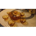 Service a sangria & punch verre bulle de biot - vintage - 1971
