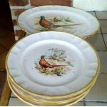 Service de table en faïence italienne ceramica castellania décor gibier , années 70 - un grand plat ovale ... Service de table en faïence italienne ceramica castellania décor gibier , années 70 - un grand plat ovale ...