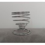 Set de 4 coquetiers spirale acier inoxydable. 5 x 5 cm