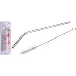 Set de 4 pailles inox avec goupillon