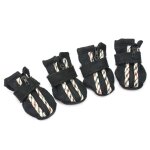 Set (4pcs) petites chaussures bottes noir pour chien pet pattes chaud cadeau