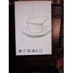 Set de 6 tasses a caf� luna porcelaine