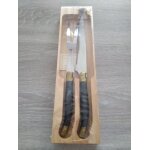 Set couteau de dcoupe et fourchette de service laguiole gris