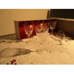 Six verres a pied cristal d'arques