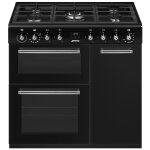 Smeg concert cx93gmbl four et cuisini�re electrique gaz noir