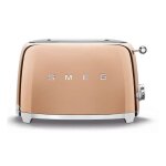 Smeg grille pain toaster 2 fentes 950w 3 programmes cuivre