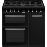 Smeg - piano de cuisson gaz cx93gmbl - noir Smeg - piano de cuisson gaz cx93gmbl - noir