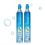 Sodastream - lot de 2 cylindres de recharge de gaz co2 60l pour machine  gazifier - 2 x cylindre gaz ...