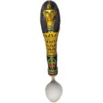 Stainless vintage - petite cuill�re en acier inoxydable avec poign�e en r�sine peint a la main style ...