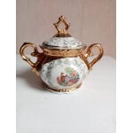 Sucriers ancien en porcelaine hauteur 12, 5 cm x 14 cm