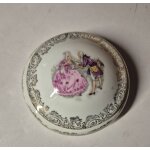 Sucrier bonbonniere bo�te d�corative vide poche en porcelaine de limoges motif romantique ancien