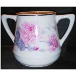 Sucrier - en porcelaine - d�cor floral - sans couvercle