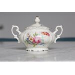 Sucrier pot a sucre vintage fleuri dor� porcelaine fine de bavi�re bavaria wunsiedel