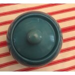 Sucrier rond en fa�ence bleue