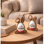 Support kinder surprise lapin design - d�co / cadeaux de table / coquetier original