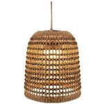 Suspension lumineuse rechargeable positano rotin led int?gr?e ?11 cm 900lm ip54 9w r?glable de chaud ...