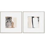 Tableau - home esprit - urbain - 2 units - multicolore - 80 cm - contemporain