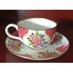 Tasse a caf royal worcester connoisseur collection, porcelaine fine et or 24 carats dcors fait main ...