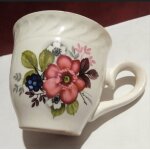 Tasse a expresso -  ; murier  ; - en porcelaine