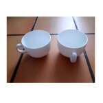 Tasses grandes 2 avec poignee arcopal 0. 5 litre verre opaline passe lave - vaisselle et rsiste variations ...
