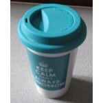 Tasse / mug a emporter keep calm there's always to - morrow - double revtement de cramique - blanc ...