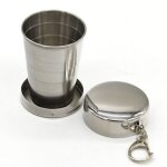 Tasse pliante r�tractable en acier inoxydable tout en acier inoxydable, tasse pliante, tasse blackjack ...