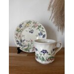 Tasse et son assiette a dessert porcelaine anglaise crown clarence