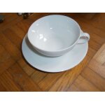 Tasses sous tasses lot de 6 marque schirnding bavaria blanches en porcelaine allemande