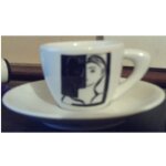 Tasse et soucoupe - expresso - en porcelaine - collection  ; picasso  ; - neuf