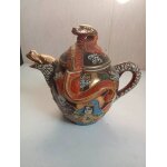 Theiere ancienne du japon hauteur 14 cm x 14 cm, porcelaine