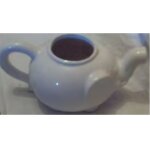 Th�i�re - el�phant - en porcelaine blanche - sans couvercle